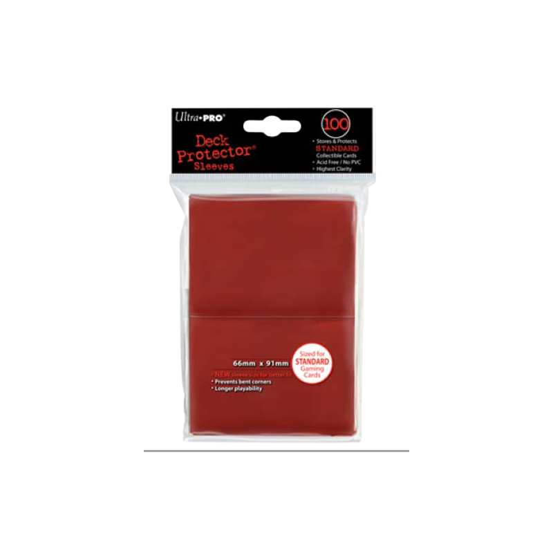 100 POCHETTES ULTRA PRO – ROUGE